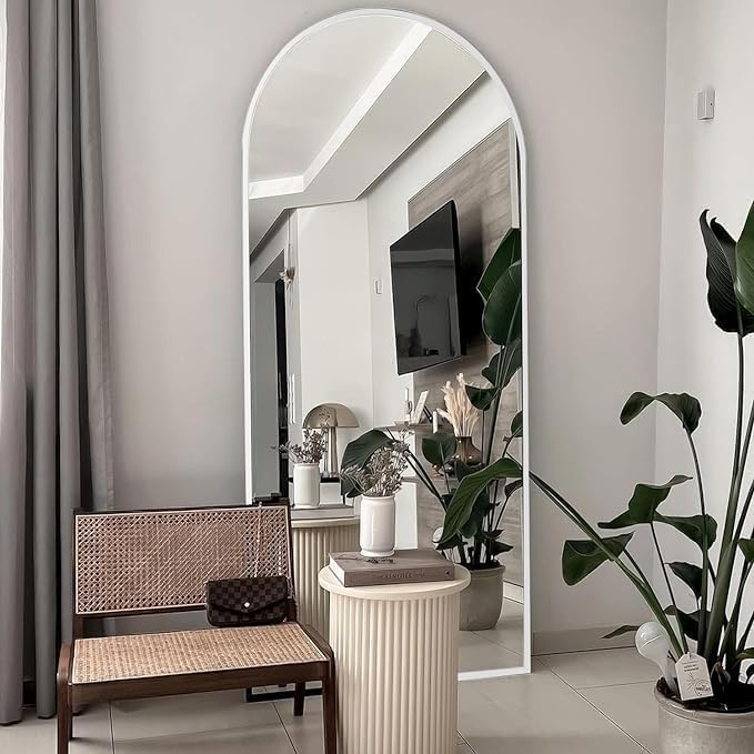 70''x26'' Full Length Mirror, Large Arched Floor Mirror by TinyTimes