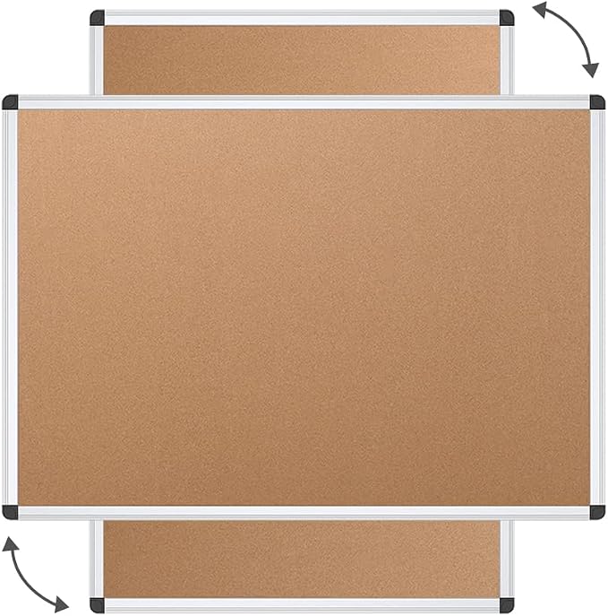 VIZ-PRO Cork Notice Board, 36 X 24 Inches - Image 3
