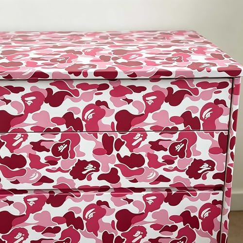 Pink Camouflage Contact Paper, Self-Adhesive Vinyl, 17.7x78 Inches - Image 3