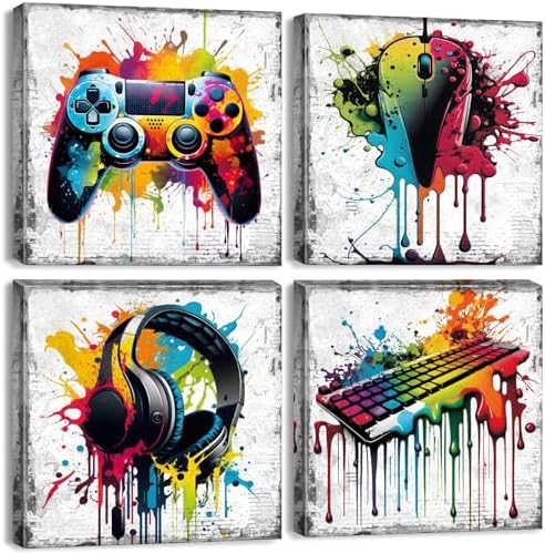 Banksy Giaffiti Wall Art Game Room Decor by YOOOAHU