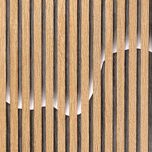 Peel and Stick Wood Slat Wallpaper 17.5" x 500" Self-Adhesive Wood Panel by LOVADA