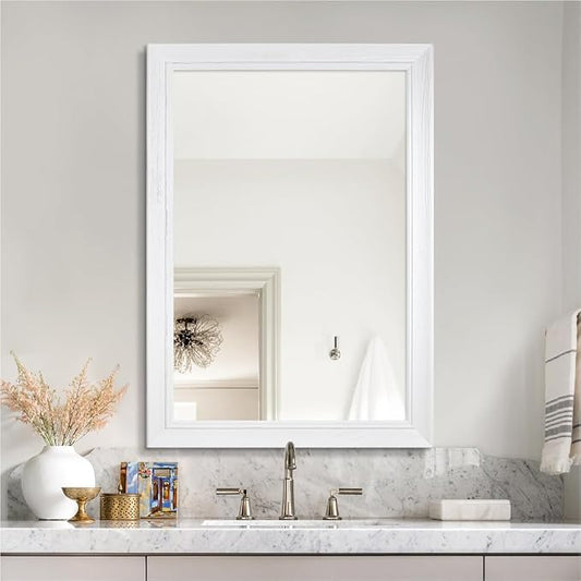 32" x 40" Rustic Wooden Framed Wall Mirror by nolsia