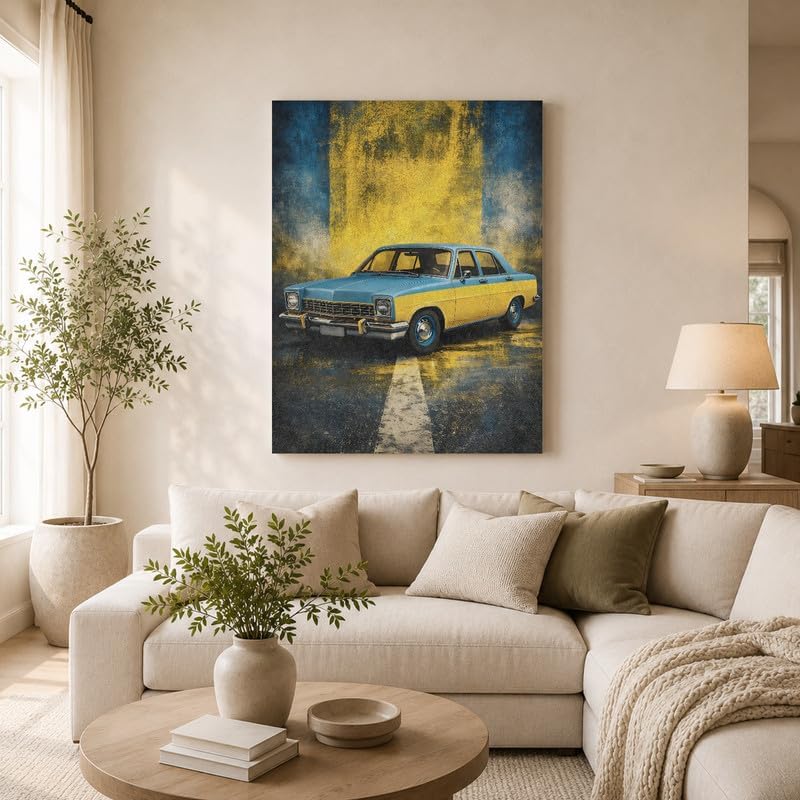 InkFlow Posters Vintage Car Canvas Poster - Image 3