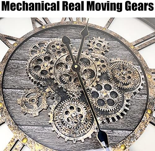 27" Real Moving Gears Large Wall Clock - Image 3