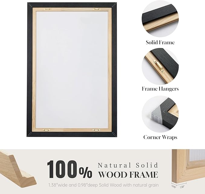 Large Framed Neutral Abstract Wall Art - Image 6