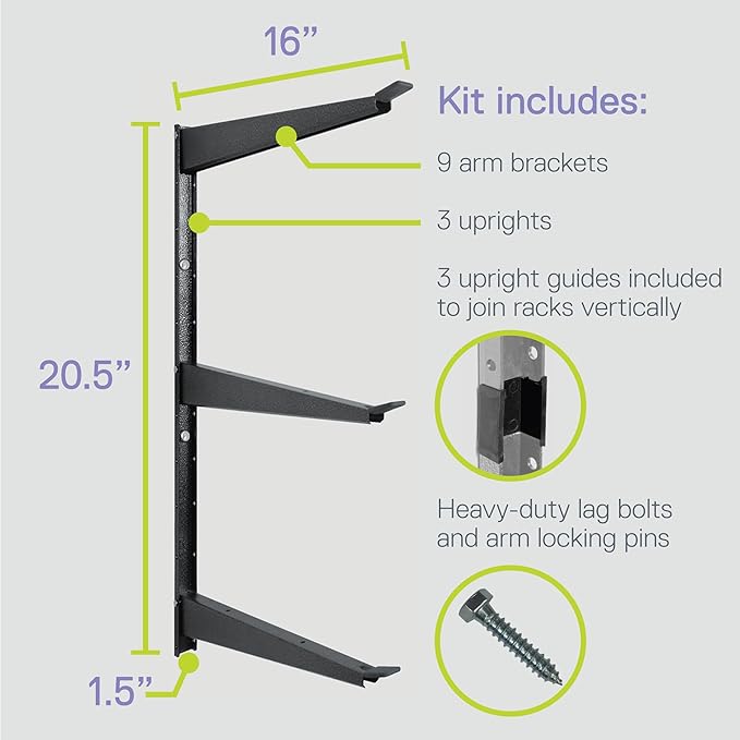 Delta Heavy Duty Lumber Storage Rack Cycle, Holds Up to 720 lbs - Image 3