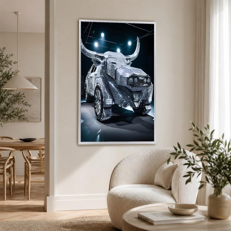 InkFlow Posters Diamond Car Canvas Poster - Image 6