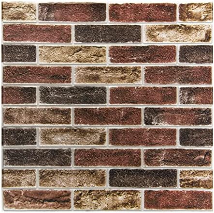 Art3d 20-Pack Durable Faux Brick Peel and Stick 3D Wall Panels by Art3d