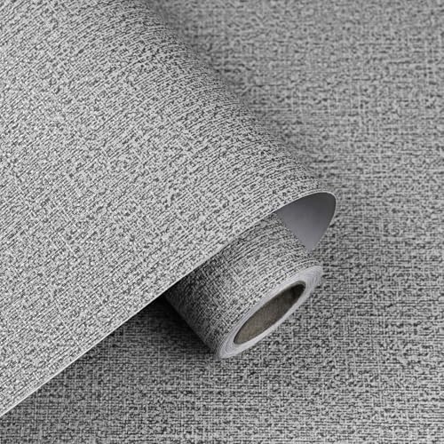 Grasscloth Peel and Stick Wallpaper Grey Textured Contact Paper, Countertop by Unknown