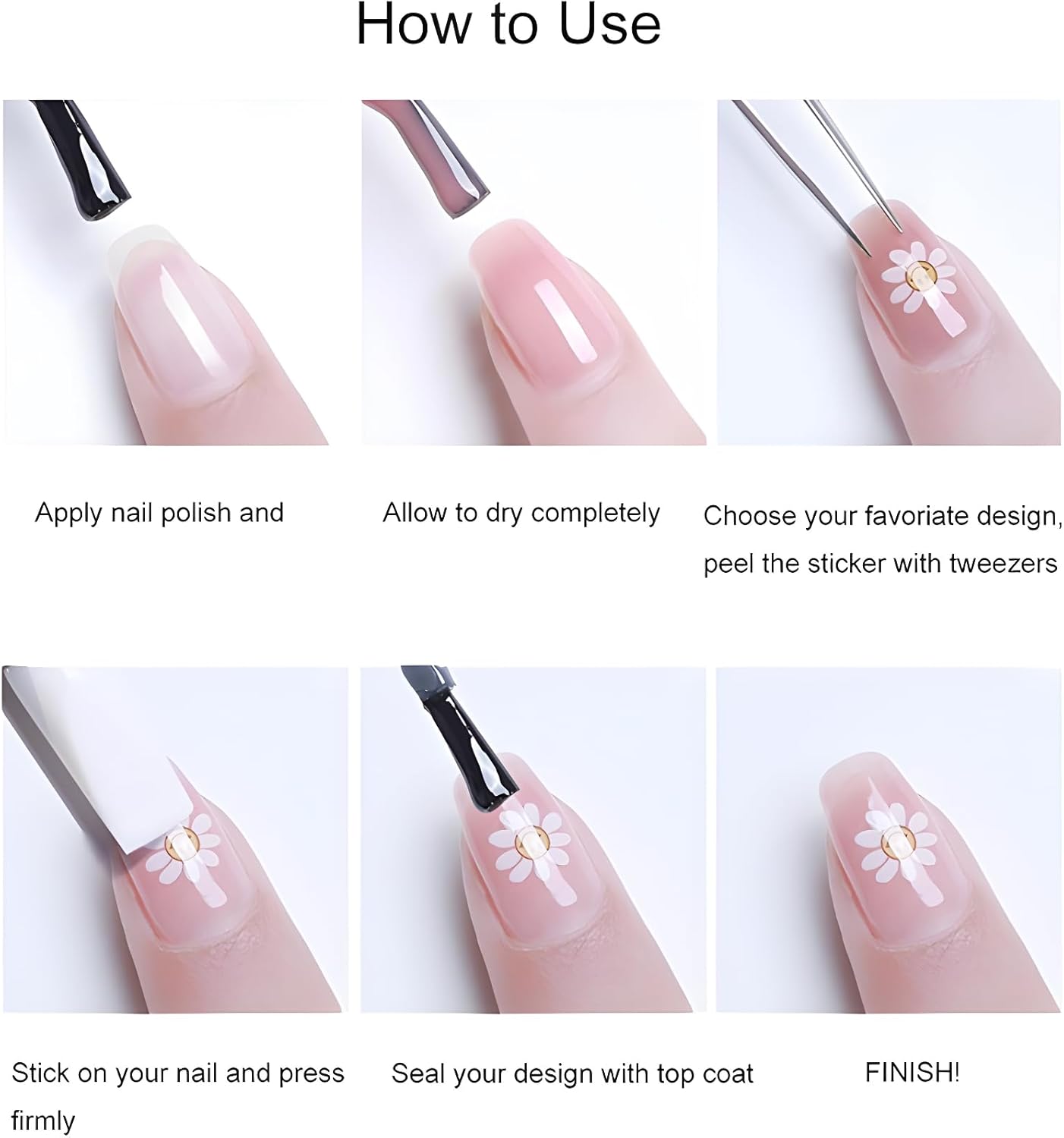 Moon Star 3D Silver Nail Stickers - Luxury Nail Art Design for Women & Girls - DIY Manicure Decoration