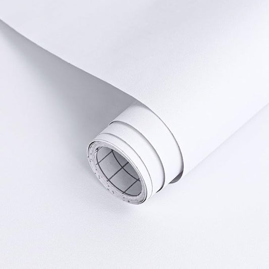 Arthome 17''x78.7'' White Contact Paper, Self Adhesive Wallpaper Waterproof by ArthomeWALLDECOR