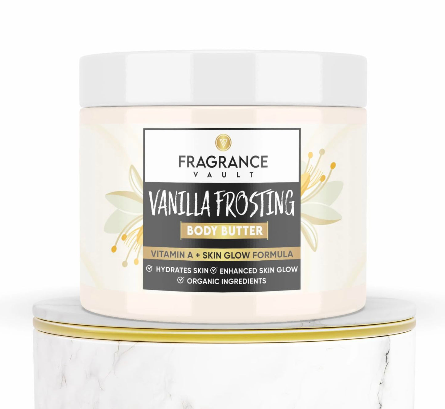 Body Butter Vanilla - Vitamin A for Dry Skin,Skin Repair, & Hydrated Skin - Body Cream Moisturizer, Body Lotion, Vanilla Body Butter - 7 oz.