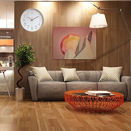 jomparis 13.5 Inch Rose Gold Wall Clock Silent Non-Ticking Quartz Sweep - Image 4
