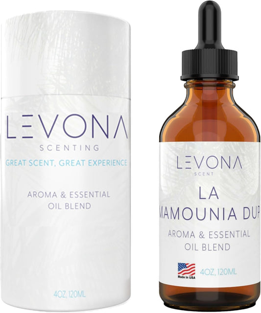 Levona Scent Essential Oils - Scents for Home, Hotel & Office Use - Perfect for Home Diffuser & Humidifiers - Aroma Fragrance Oil, Ideal for Massage, Relaxation, and Spa - La Mamounia Dup, 120ml