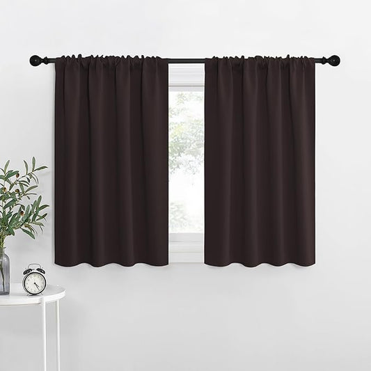 NICETOWN Blackout Curtains for RV Windows, Toffee Brown, 2 Panels, Room by NICETOWN