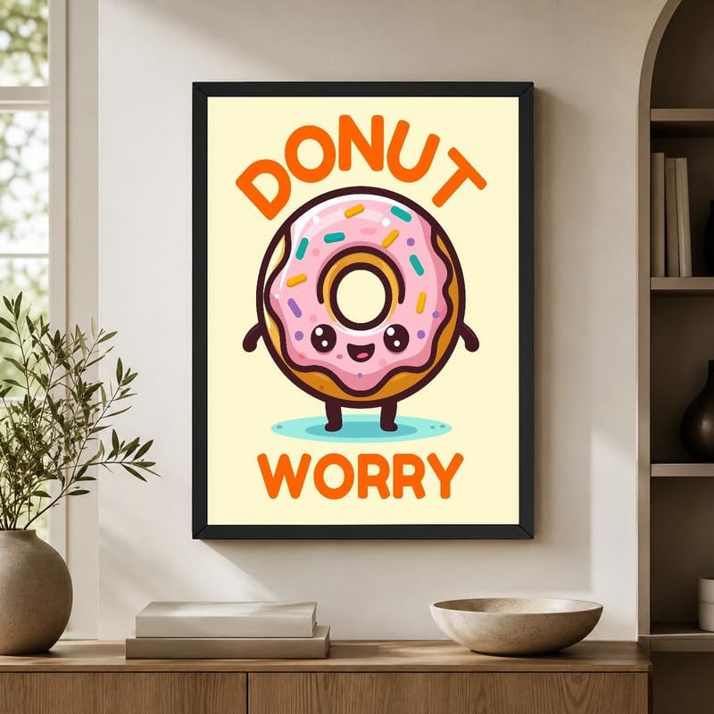 InkFlow Posters Donut Worry Canvas Poster - Image 6