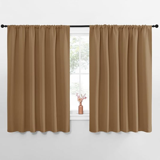 NICETOWN Blackout Curtains for Bedroom, 1 Pair, 62 by 63-inch, Window Treatment by NICETOWN