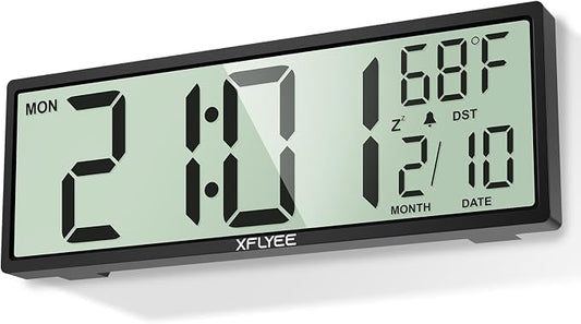 14.5'' Large Digital Wall Clock Battery Operated by Xflyee