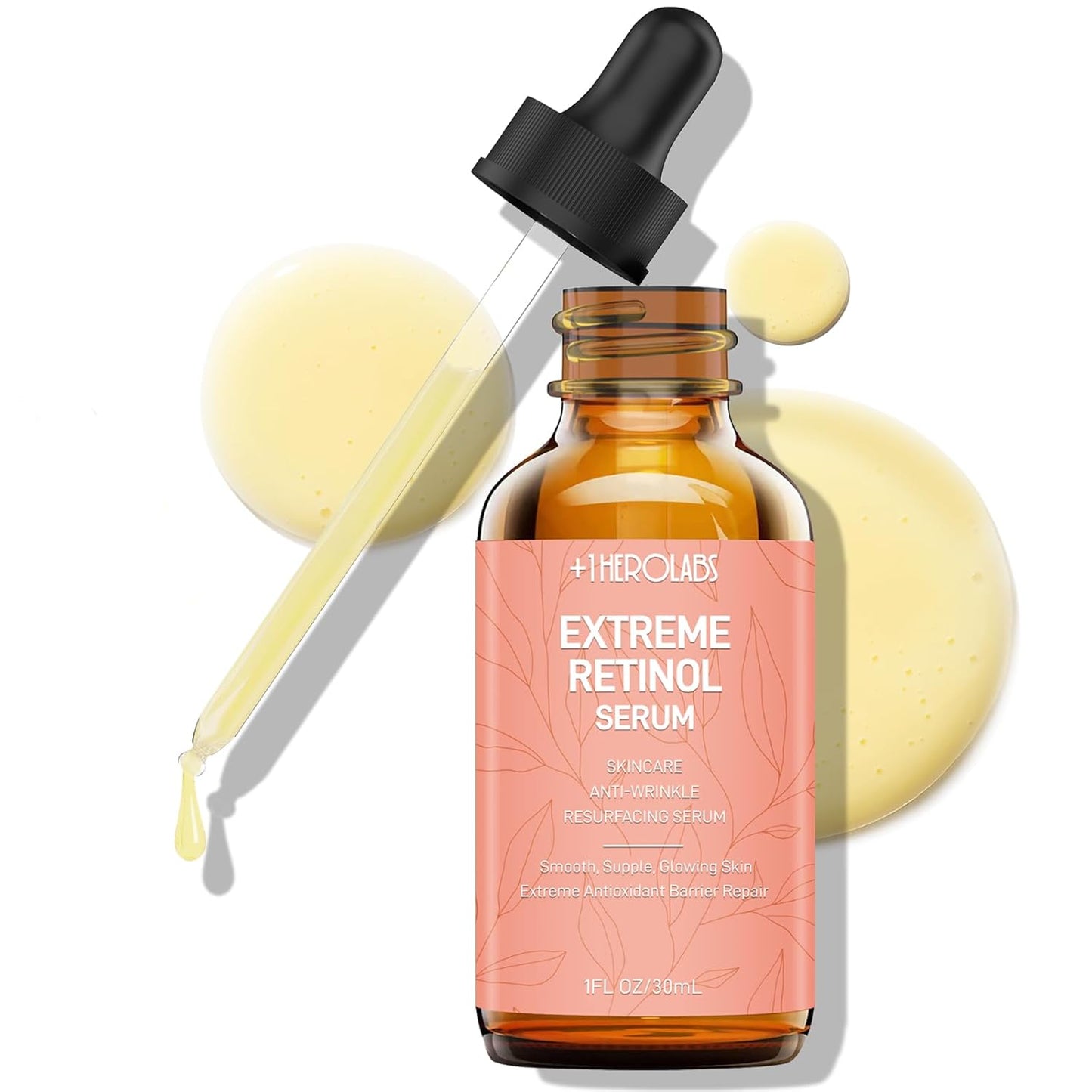 Retinol Serum for Face 2.5%, B5 Resurfacing Retinol Serum with Vitamin C, Vitamin E, Hyaluronic Acid, Niacinamide, Peptide for Anti-Aging, Wrinkle Smoothing, Dark Spot Corrector, Brighten Dullness