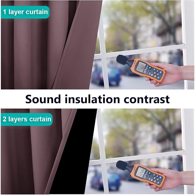 NICETOWN Full Shading Curtains for Windows, Super Heavy-Duty Black Lined - Image 4