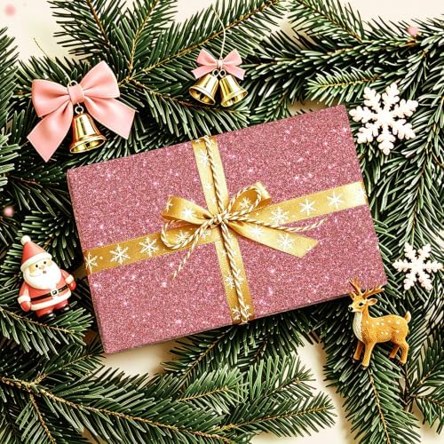 Rose Gold Glitter Wallpaper Sparkly Pink Contact Paper 15.7"x160" - Image 7