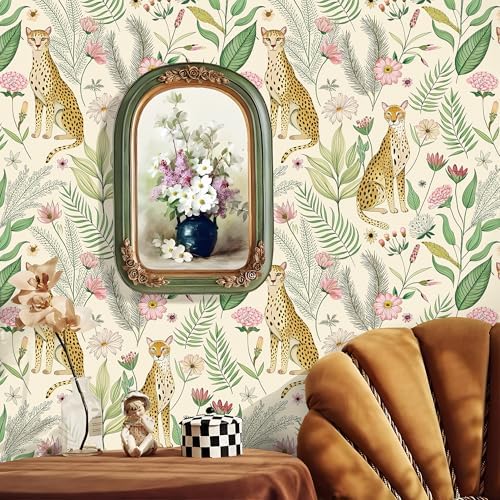 Floralplus Peel and Stick Wallpaper Leopard Removable Wallpaper - Image 2