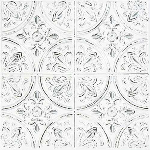RoomMates TIL4623FLT StickTiles White Tin Peel and Stick Tile Backsplash - Image 5