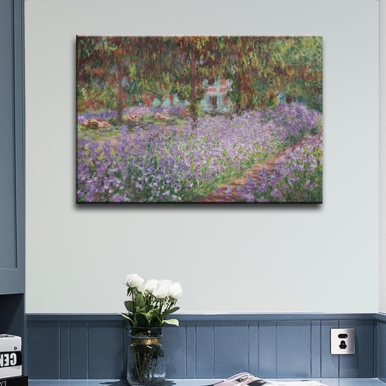 OKEXCKK Irises in Monet's Garden, 1900 by Claude Monet - Image 3