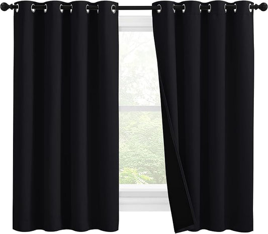 NICETOWN Truly Blackout Curtains 57 inches Length, 2 Thick Layers Completely by NICETOWN