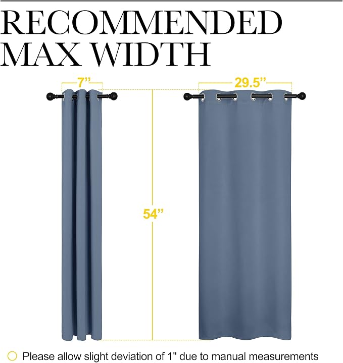 NICETOWN Kitchen Curtains with Grommet Top, Privacy & Room Darkening Thermal - Image 6