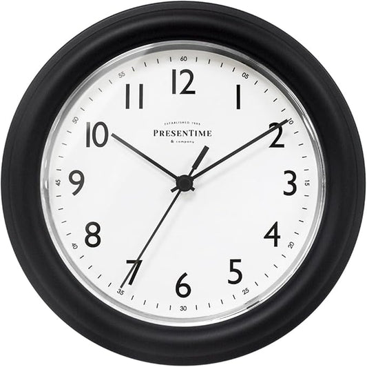 PresenTime & Co. 8.5" Modern Farmhouse Essential Wall Clock, Silent non Ticking by Presentime