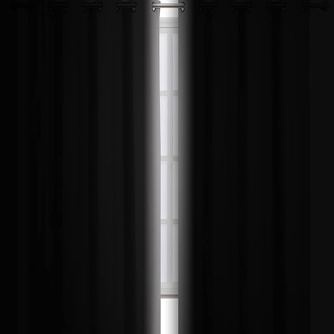 LEMOMO Blackout Curtains 66 x 95 inch/Light Grey Curtains Set of 2 - Image 3