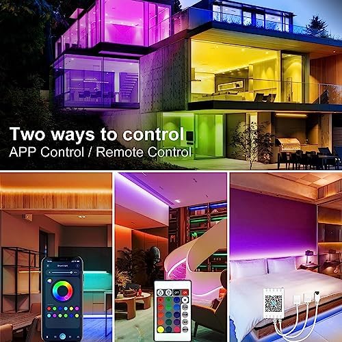 DAYBETTER LED Strip Lights 200ft 2 * 100ft RGB Music Sync Smart App Control - Image 5