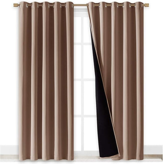 NICETOWN Warm Curtains for Winter, 100% Blackout Curtains Thermal, Noise by NICETOWN