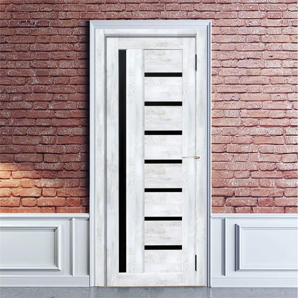 Removable Door Mural Decal, Self-Adhesive Wooden Door Wallpaper, Peel & Stick by DEKMILE