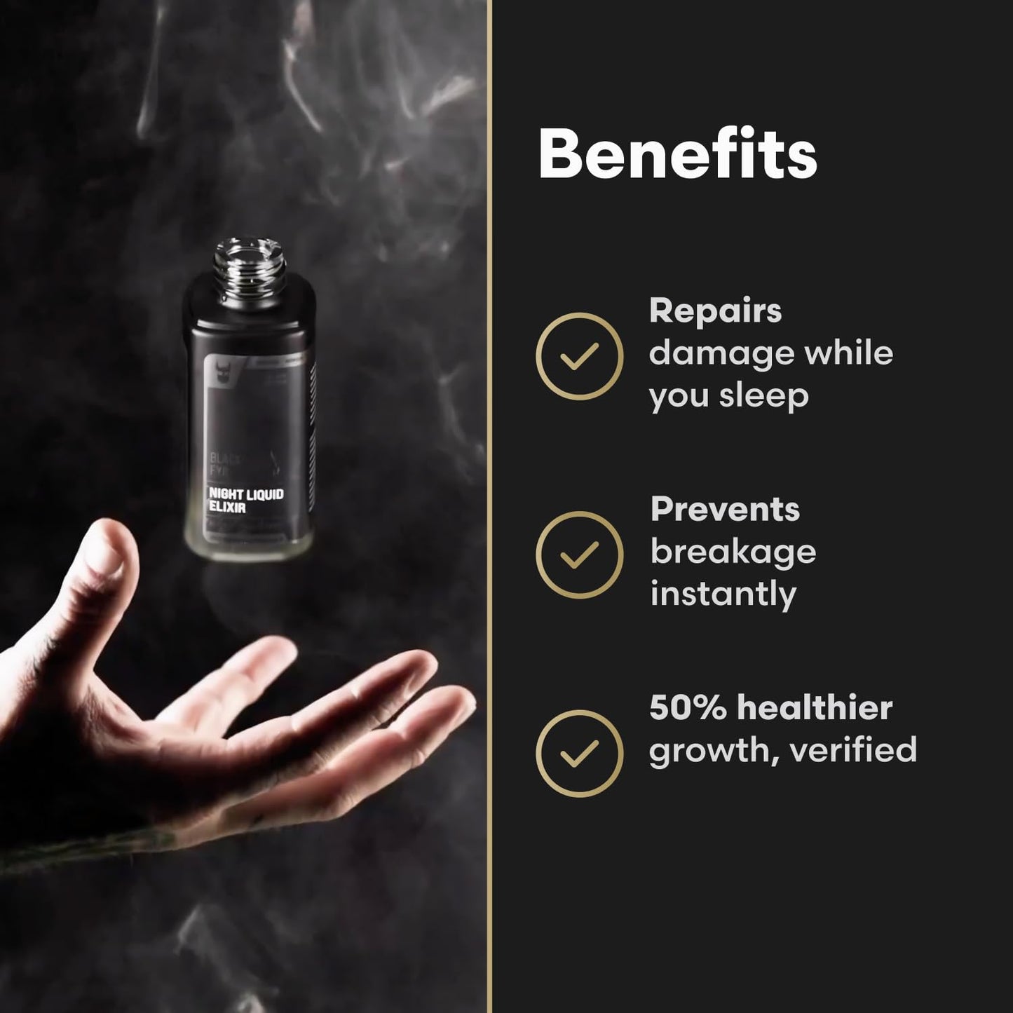 The Beard Struggle Night Liquid Elixir Beard Oil - Platinum Collection - Aesir's Triumph (1 Fl oz) - Beard Oil for Men - Natural Blend for Softens, Moisturizing, & Healthier Beard Growth