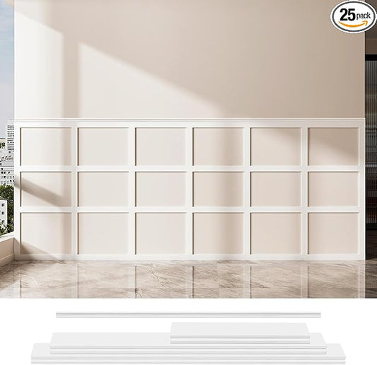 Art3d Precut Board and Batten Wainscoting Panel Kit Covers 10Ft. by Art3d