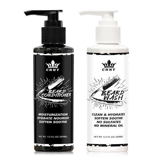CNNY Beard Wash and Beard Conditioner for Men with Natural Ingredients, Softens and Strengthens, Shampoo for Men, Deep Clean for All Beard Types