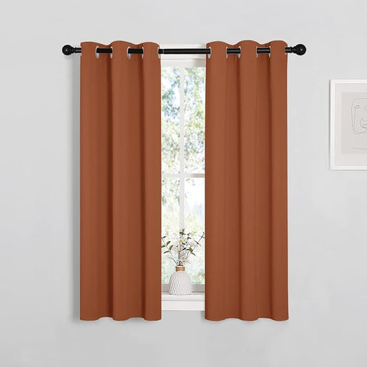 NICETOWN Burnt Orange Window Curtains Blackout Drapes, 1 Pair, 29 by 40 inches by NICETOWN