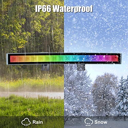 CREATESTAR LED RGB Light Bar for Wall Lighting, 48w Outdoor Wall Washer Light - Image 6