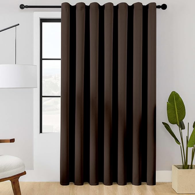 ChrisDowa Room Divider Curtain 108 Inches Long, Wide Blackout Sliding Door by ChrisDowa