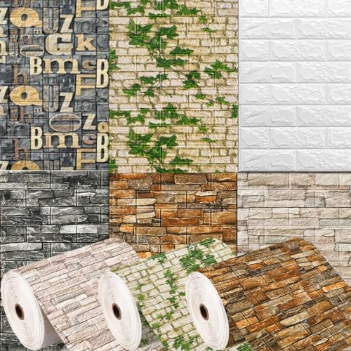 Queenbox 27.6x39.4 in Faux Brick Peel and Stick Foam Soft Waterproof Wall Panel - Image 5