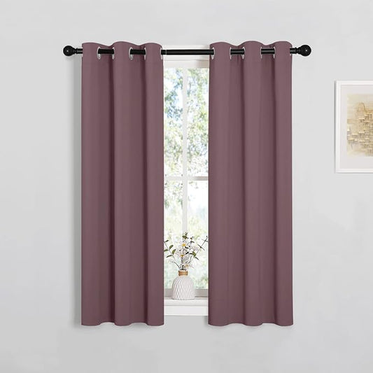 NICETOWN Bedroom Curtain Panels Blackout Draperies, 1 Pair, 29 by 45 inches by NICETOWN