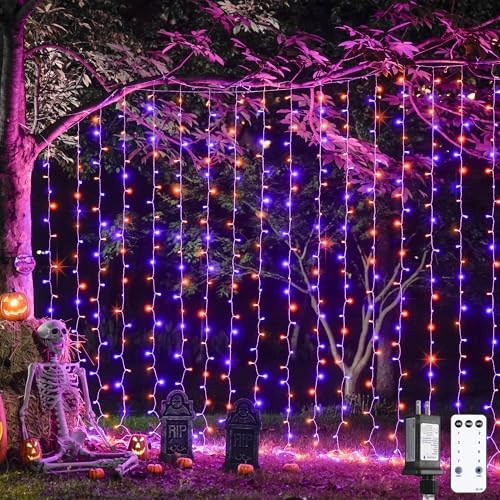 JMEXSUSS 300LED Halloween Curtain Lights by JMEXSUSS