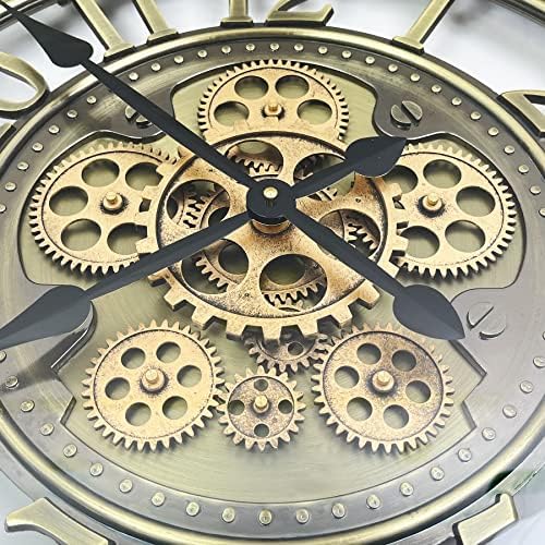 Real Moving Gears Wall Clock Large Modern Metal Clocks - Image 3