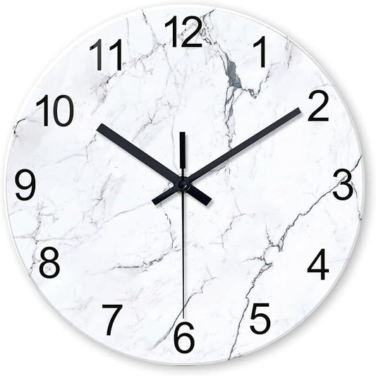 Extra Large Marble Decorative Wall Clocks Battery Operated 24 Inch Modern by Constantplanet%E6%97%97%E8%88%B0%E5%BA%97