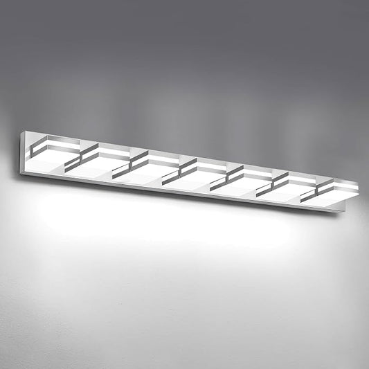 IZORRO LED Modern Bathroom Lights Fixtures, Chrome Acrylic Wall Lighting by IZORRO