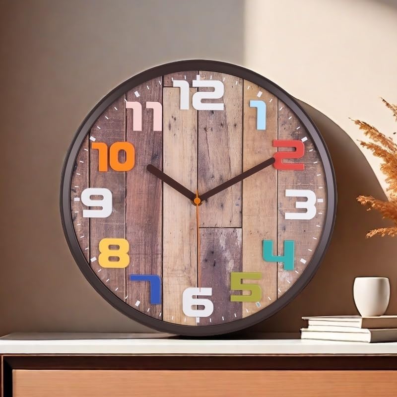 Topkey 12 inch Vintage Silent Wall Clock - Image 7