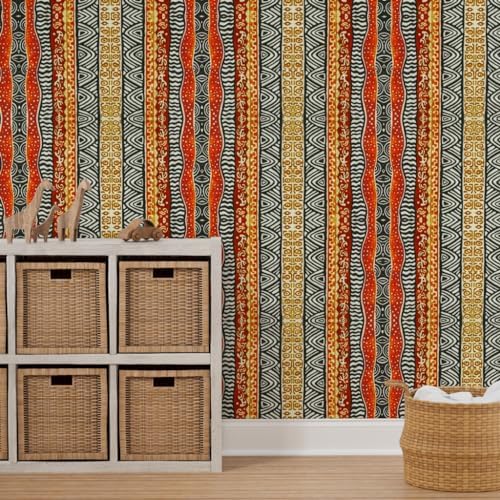 Spoonflower African Inspired Peel and Stick Removable Wallpaper - Image 7