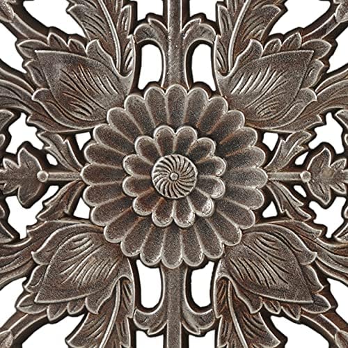 Madison Park Carved Wood Wall Art 2 Piece, Floral Wooden Carving Wall Decor - Image 5
